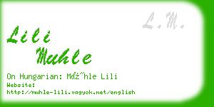 lili muhle business card